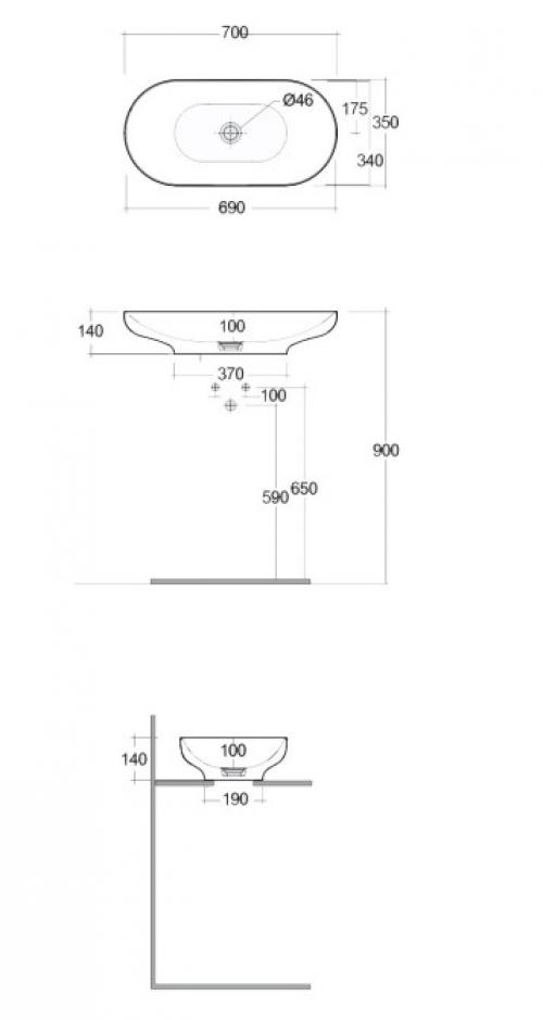 CHẬU ĐẶT BÀN DESCT7000514A