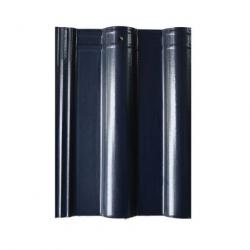 Prime Dominant Navy Blue Glazed Wave Roof Tile