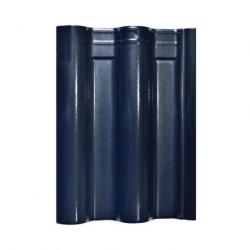 Prime Modern Navy Blue Glazed Wave Roof Tile