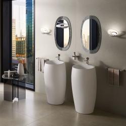 Freestanding monolithic basin CLOFS5001AWHA  CLOAC4400AWHA  BTRWBPPR020, without overflow hole