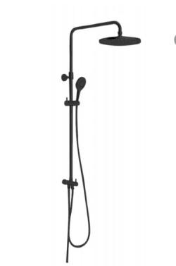 RAK48042.BK2 Round Dual Shower System (Matt Black Finish)